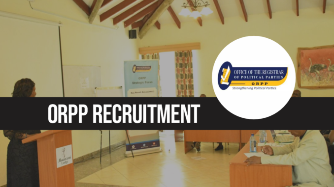 ORPP Recruitment 2024/2025 Application Form (January Vacancies)